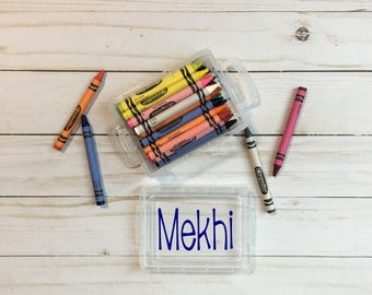 Terug naar school krijtdoos, gepersonaliseerde schoolbenodigdhedendoos, gepersonaliseerde waskrijtdoos, schoolbenodigdhedendoos kinderen, kunstdoos, label schoolbenodigdheden