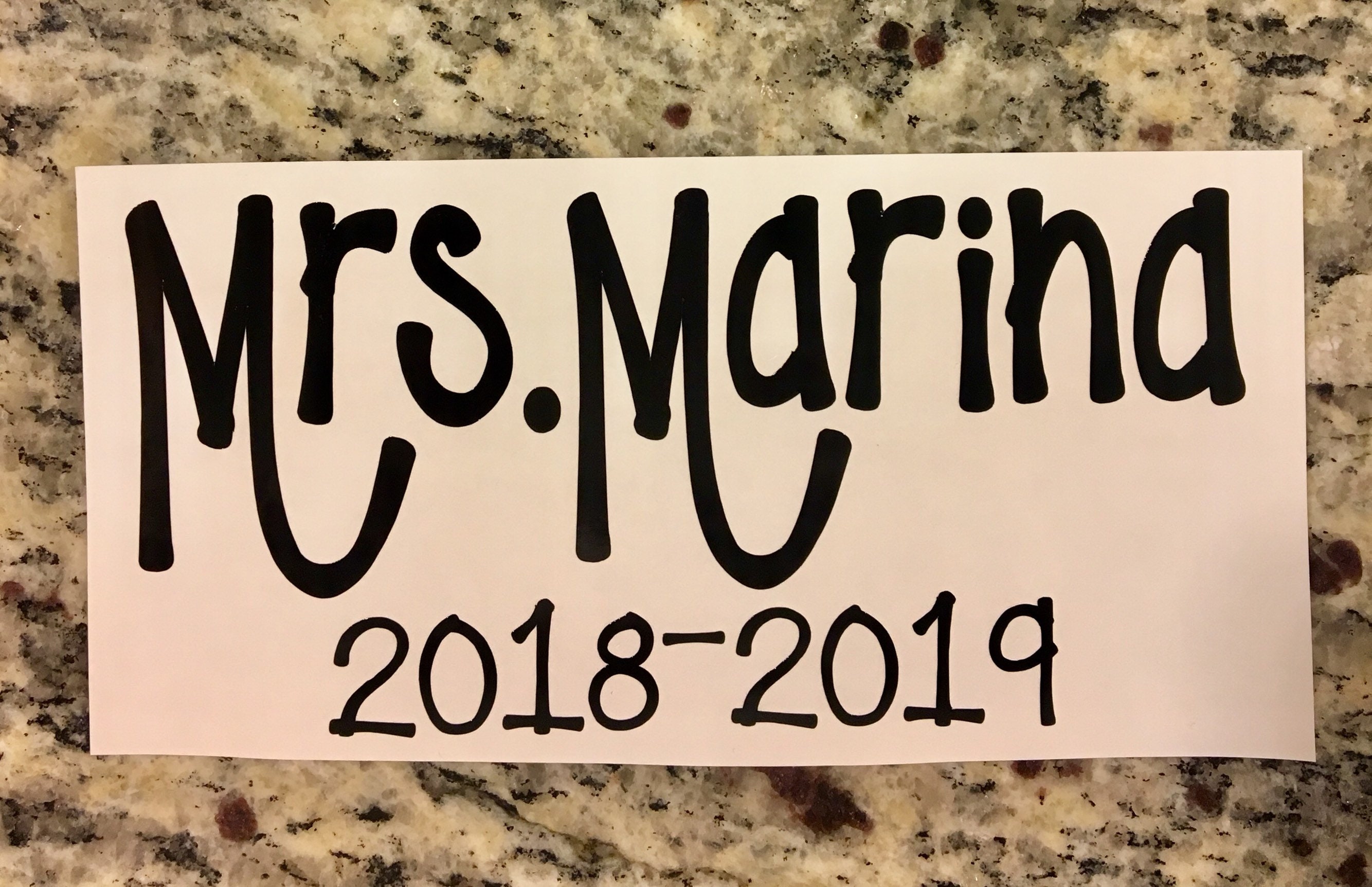Teacher Planner Name Sticker, Teacher Name Decal, Erin Condren Decal ...