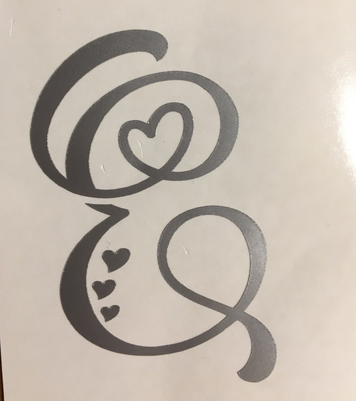 Personalized Swirl Heart Monogram Sticker, Custom Yeti Tumbler Decal ...