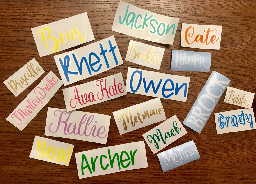 Custom Name Decal, Vinyl Name Sticker, Personalized Name Decal, Yeti