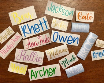 Vinyl Name Decal, *FREE SHIPPING* Personalized Sticker, Laptop Sticker, Tumbler Decal, Custom Label