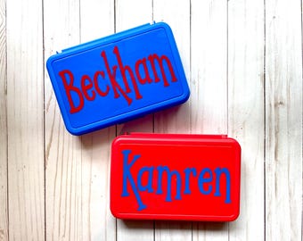 Personalized Pencil Box, Back To School Pencil Box, Name Pencil Box, Crayon Box, Kids School Supply Box, Personalized Name Pencil Case