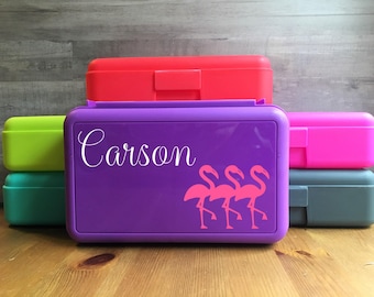Personalized Pencil Box, Back To School Pencil Box, Custom Name Pencil Box, Crayon Box, Kids School Supply Box, Personalized Pencil Case