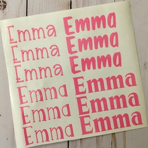 Back to School Supply Label Set, Kids Name Decals, Set of 12, Daycare Labels, Name Sticker, School Supplies Stickers, Personalized Decal