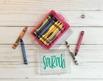 Gepersonaliseerde schoolbenodigdhedendoos, gepersonaliseerde krijtdoos, terug naar school, krijtdoos, schoolbenodigdhedendoos kinderen, kunstdoos, label schoolbenodigdheden
