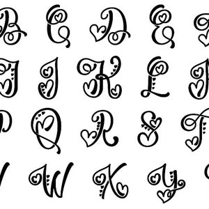 Personalized Swirl Heart Monogram Sticker, Custom Yeti Tumbler Decal ...