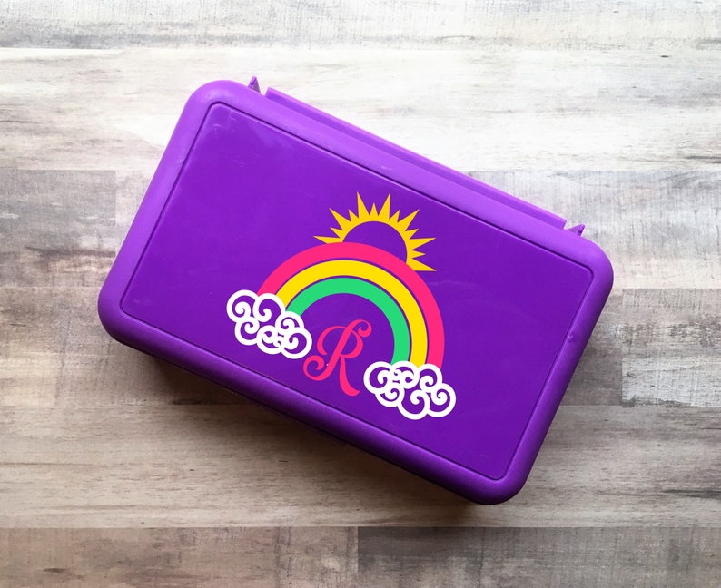 Personalized Pencil Box Back to School Pencil Box Rainbow Etsy