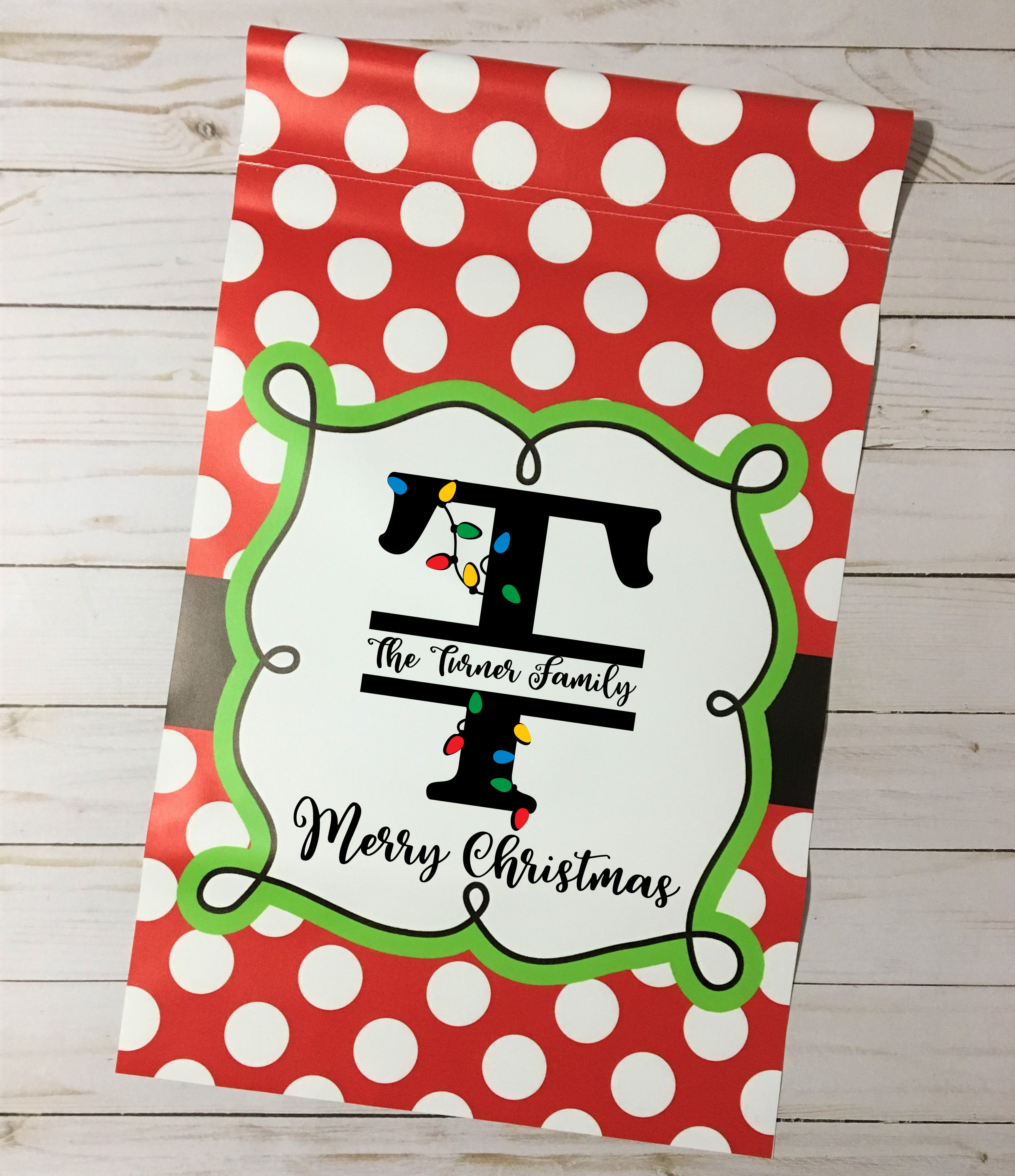 Christmas Garden Flag Christmas Lights Winter House Flag Etsy