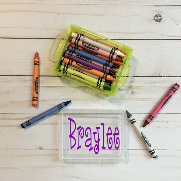 Personalized Crayon Box, Kids Birthday Party Art Favor, Class Party Favors, Craft Kit Creative Favor, Custom Favor Bags, Table Setting Decor