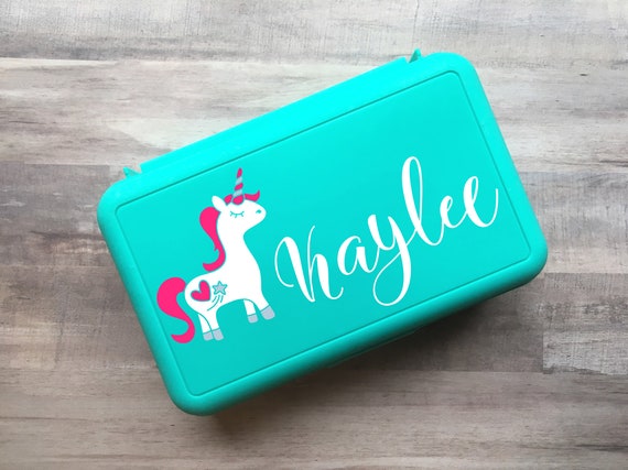 Unicorn Pencil Box, Personalized Pencil Box, Back to School Gift, Crayon Box,  Kids School Supply Box, Personalized Name Pencil Case 