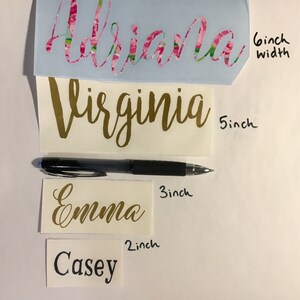 Custom Name Decal, Vinyl Name Sticker, Personalized Name Decal, Yeti ...