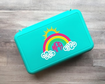 Personalized Pencil Box, Back To School Pencil Box, Rainbow Pencil Box, Crayon Box, Kids School Supply Box, Personalized Name Pencil Case