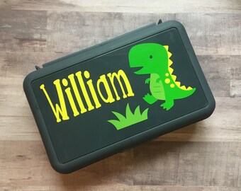 Personalized Pencil Box, Back To School Pencil Box, Dinosaur Pencil Box, Crayon Box, Kids School Supply Box, Personalized Name Pencil Case