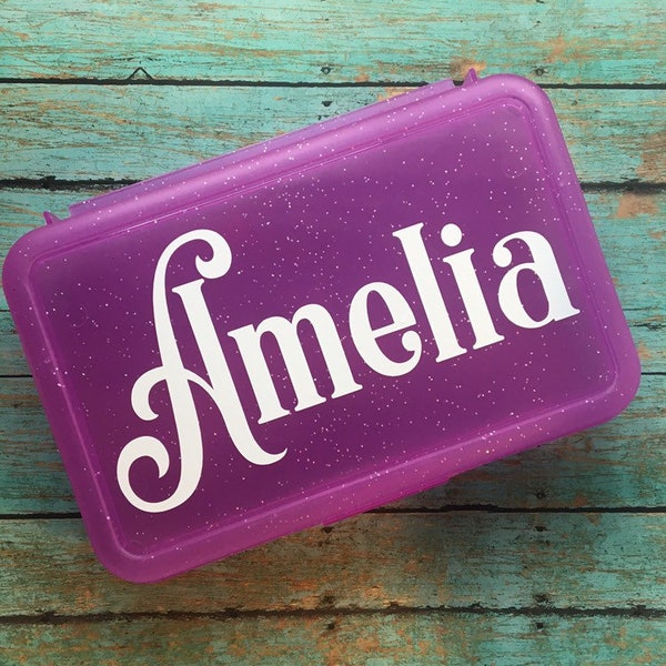 Personalized Pencil Box, Back To School Pencil Box, Name Pencil Box, Crayon Box, Kids School Supply Box, Personalized Name Pencil Case