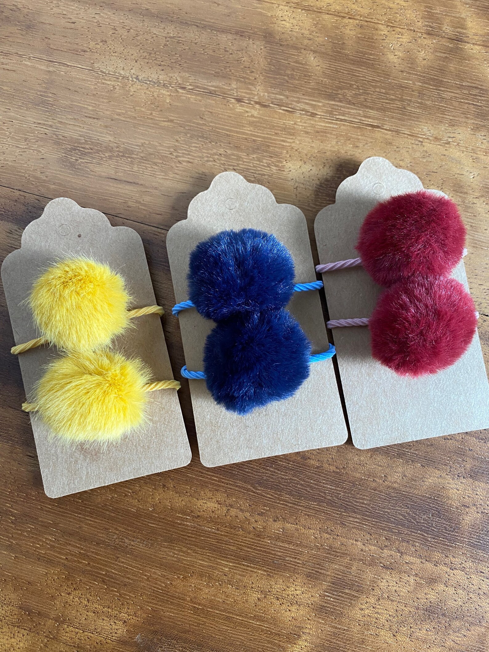 Pom Pom Hair Ties Etsy