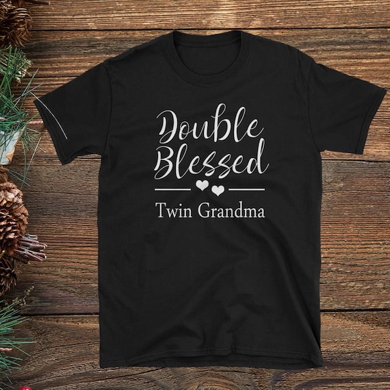 Double Blessed Grandma Of Twins T-Shirt Grandmother Gift Double Blessed Grandma Of Twins T-Shirt Grandmother Gift