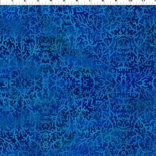 Kit to make a Calypso II One fabric kaleidoscope quilt by Jason Yenter for In the Beginning. Choose the teal or shops blue version.