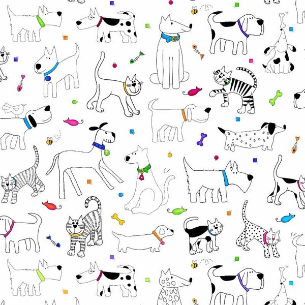 Woof & Whiskers from Epic Fabrics features cute dogs, cats, paw prints etc. This fabric will be treasured by the pet lovers in your life