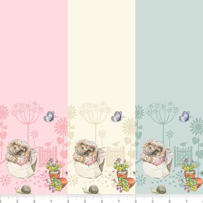 Peter Rabbit & Friends Border Print on Both Edges by Riley Blake ...