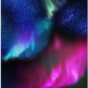 Aurora Borealis X-Mas Lights from Winter Solstice for Timeless Treasures. Holiday-CD2011 Multi Aurora Sky