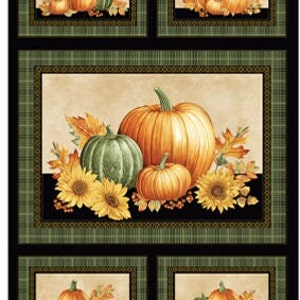 Autumn Elegance panel by Jackie Robinson from Benartex. Gorgeous fall colors with gold metallic accents. 1664M99