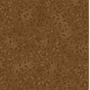 May include: A seamless pattern featuring a repeating design of stylized leaves and vines in varying shades of brown. The leaves have a textured appearance, creating a sense of depth and dimension. The overall effect is a warm, earthy, and organic aesthetic.