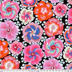 Floating Hibiscus by Philip Jacobs for the Kaffe Fassett Collective from Free Spirit  PWPJ122.Contrast