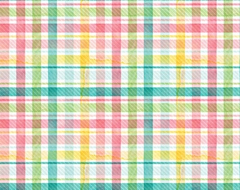 Plaid from the I'm All Ears collection by Silas M. Studios for Blank Quilting. Beautiful pastel colors for spring 2459-01