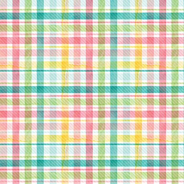 Plaid from the I'm All Ears collection by Silas M. Studios for Blank Quilting. Beautiful pastel colors for spring 2459-01