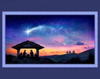 Wise Men Come Nativity Scene Panel from MDG. A beautiful depiction of the Nativity.