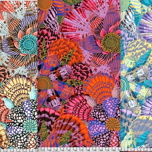 Sailor Valentine by Philip Jacobs for the Kaffe Fassett Collective from Free Spirit  PWPJ121.Contrast, PWPJ121.Red, PWPJ121.Grey