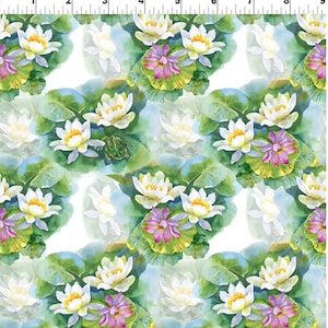 Decoupage Lily Pads by Jason Yenter for In the Beginning Fabrics. 10DC 1 Green