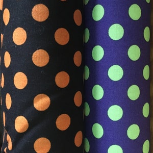 Hometown Halloween KimberBell Dots by Kim Christopherson for Maywood Studio. MAS8216-JO and MAS8216-VG