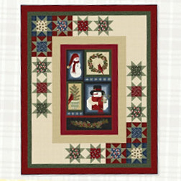 Kit to make a Winter Afternoon quilt using A Very Wooly  Winter collection from Benartex. 66" x 82"