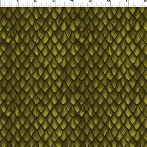 Dragons-Scales from the Dragons-The Ancients  collection by Jason Yenter from In the Beginning Fabrics. 6DRG-3Green