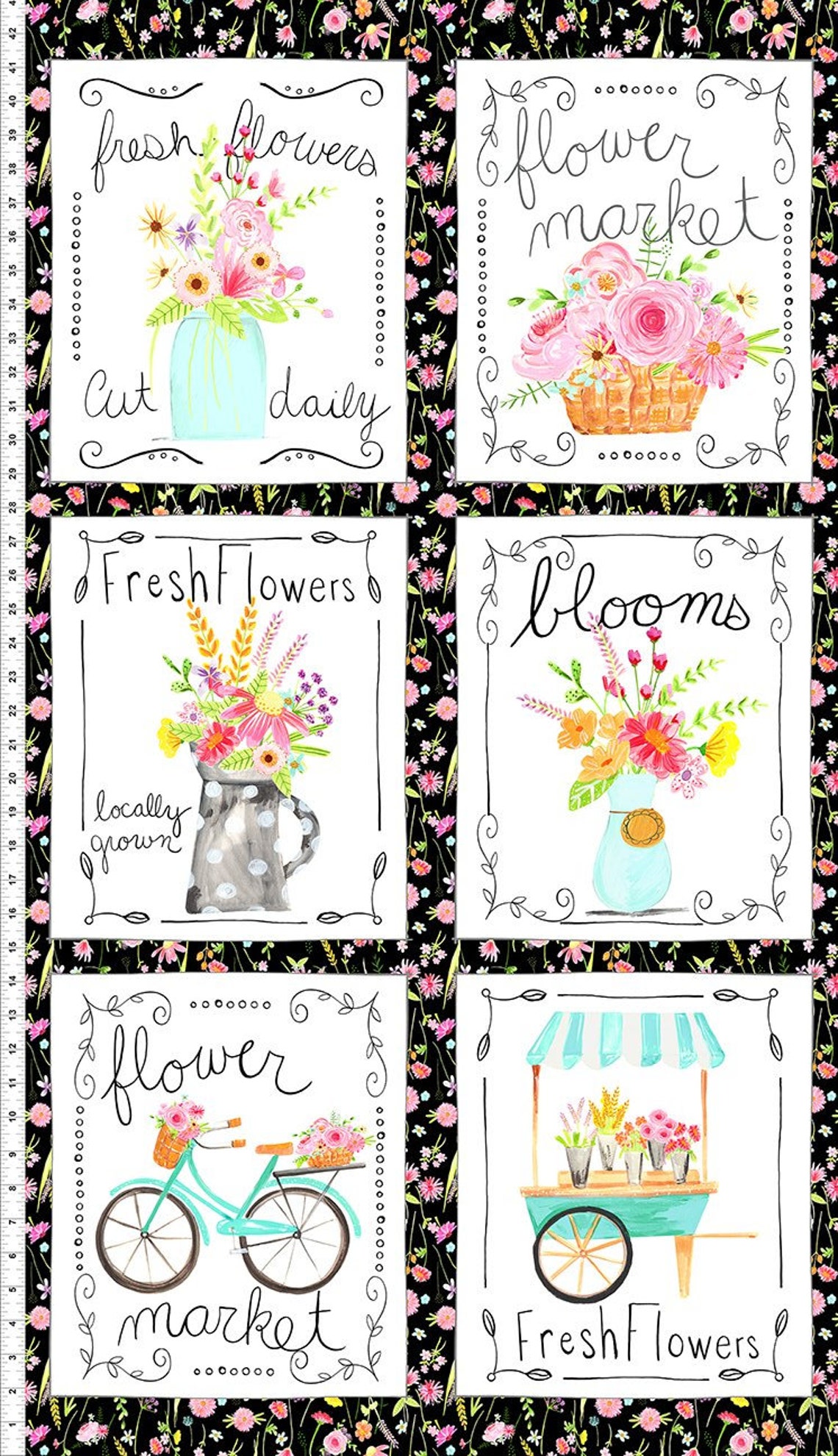 Kit to Make a Flower Market Quilt by Jason Yenter From in the Etsy