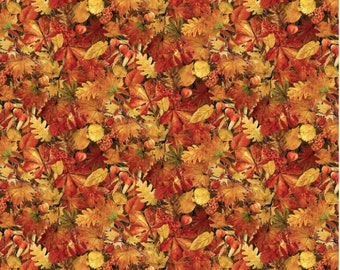 Autumn Celebration Small Foliage Multi by Jason Yenter for In The Beginning Fabrics 5AUT1