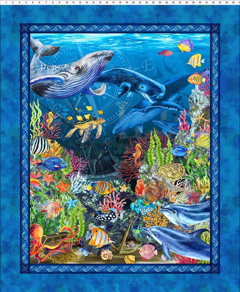 In The Beginning Fabrics Calypso 2 by Jason Yenter Cotton Woven Fabric Jellyfish Teal 30cal_2 In The Beginning Fabrics Calypso 2 by Jason Yenter Cotton Woven Fabric Jellyfish Teal 30cal_2