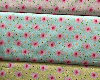 Flower Market Bloom by Jason Yenter from In the Beginning Fabrics.  Modern images with black accents. 6JHS-2Pink, 6JHS-1Blue, 6JHS-3Yellow