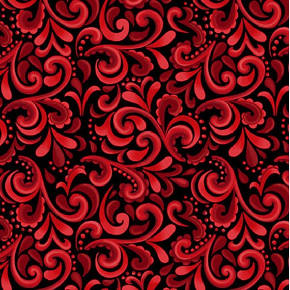 All Spruced up Scroll by Satin Moon for Blank Quilting. Great Fabric to  Inspire a Holiday Project. 2763-88 Red 
