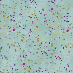 O Christmas Tree Speckly on light aqua from Clothworks. CLTY3238-32