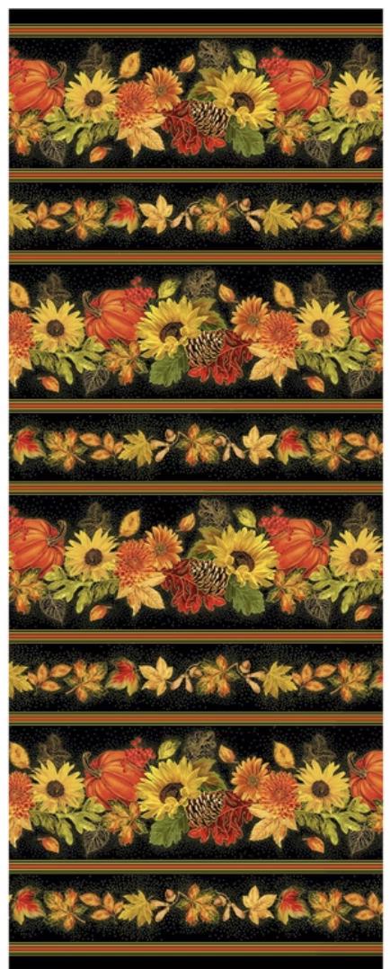 Thankful Packed Harvest Bouquets by Timeless Treasures CM 1286 Black ...