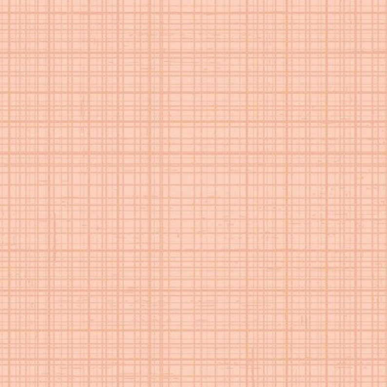 May include: A seamless pattern of thin, light pink lines forming a grid on a peach background.