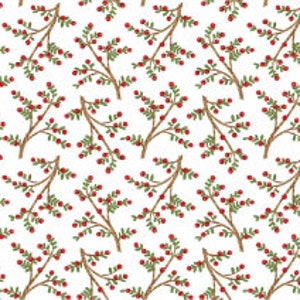 Snow Place Like Home 2 ply Flannel Tossed Sprigs from Studio E. Choose F5712-98 Black or F5712-68 Green