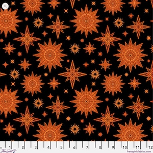Scaredy Cat Star Webs by Rachel Hauer for Free Spirit  PWRH034 BLACK