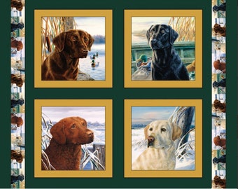 Retriever Pillow Panel and Lab Trio Panel from MDG.