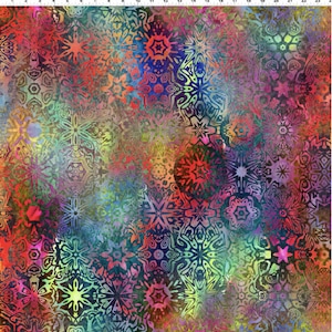 Impressions Large Mosaic Multi by Jason Yenter for In The Beginning Fabrics, 2JYS-1