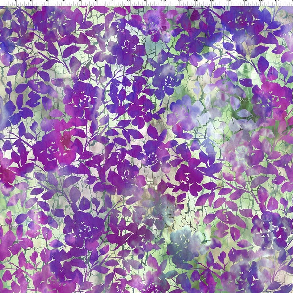 Haven by Jason Yenter from In the Beginning Fabrics. This is the purple collection. Roses  purple 3HVN3