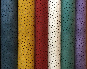 Woolies Flannel polka dots from Maywood Studio. Cozy 2 ply first quality flannel for your quilting/sewing projects. 44" wide