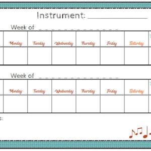 Music Practice Schedule